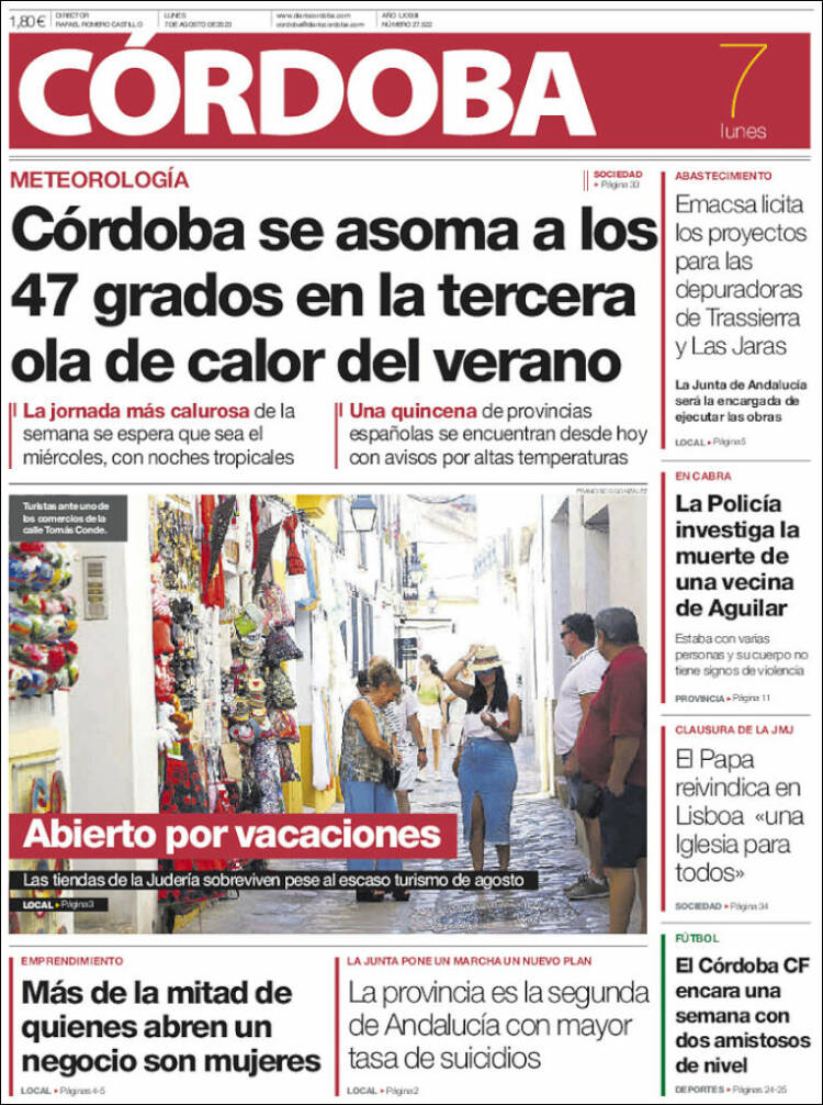 Portada de Diario de Córdoba (España)