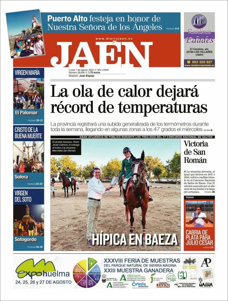 Portada de Diario Jaén (España)