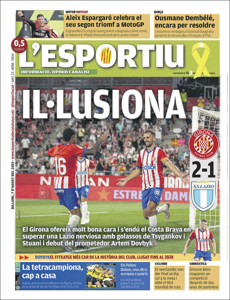 Portada de L'Esportiu : Girona (España)