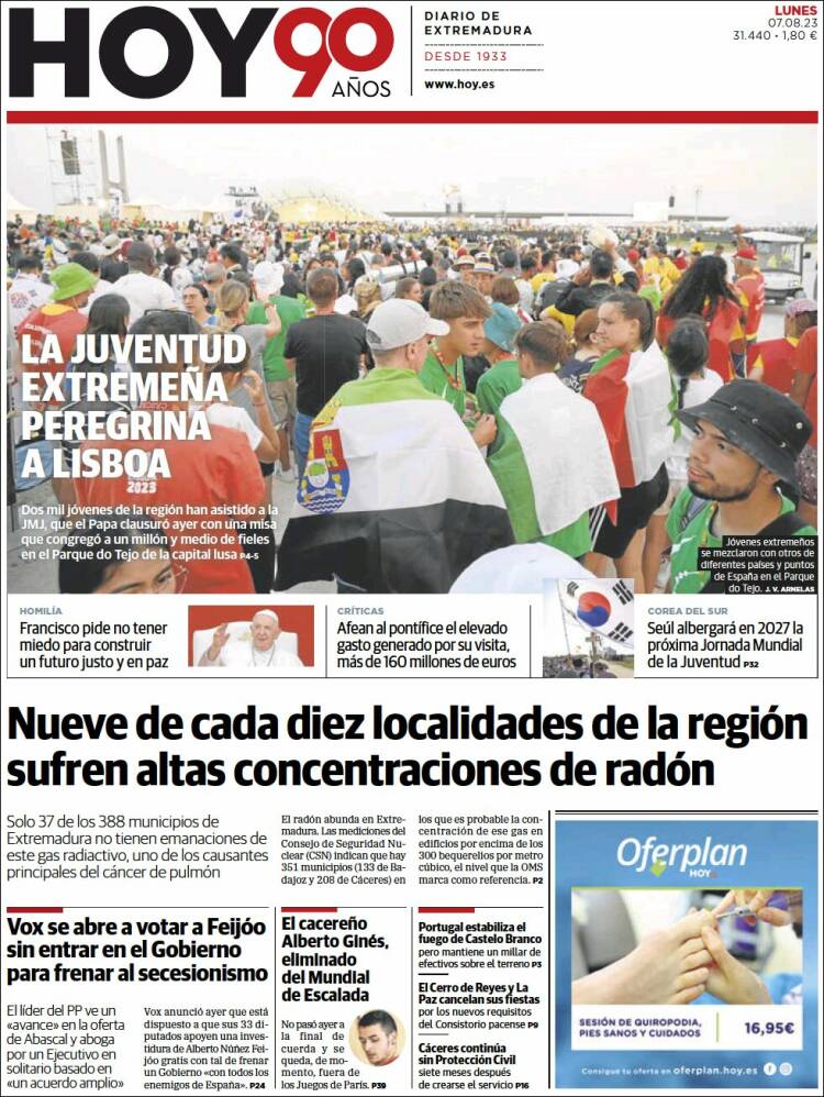 Portada de Hoy - Badajoz (España)