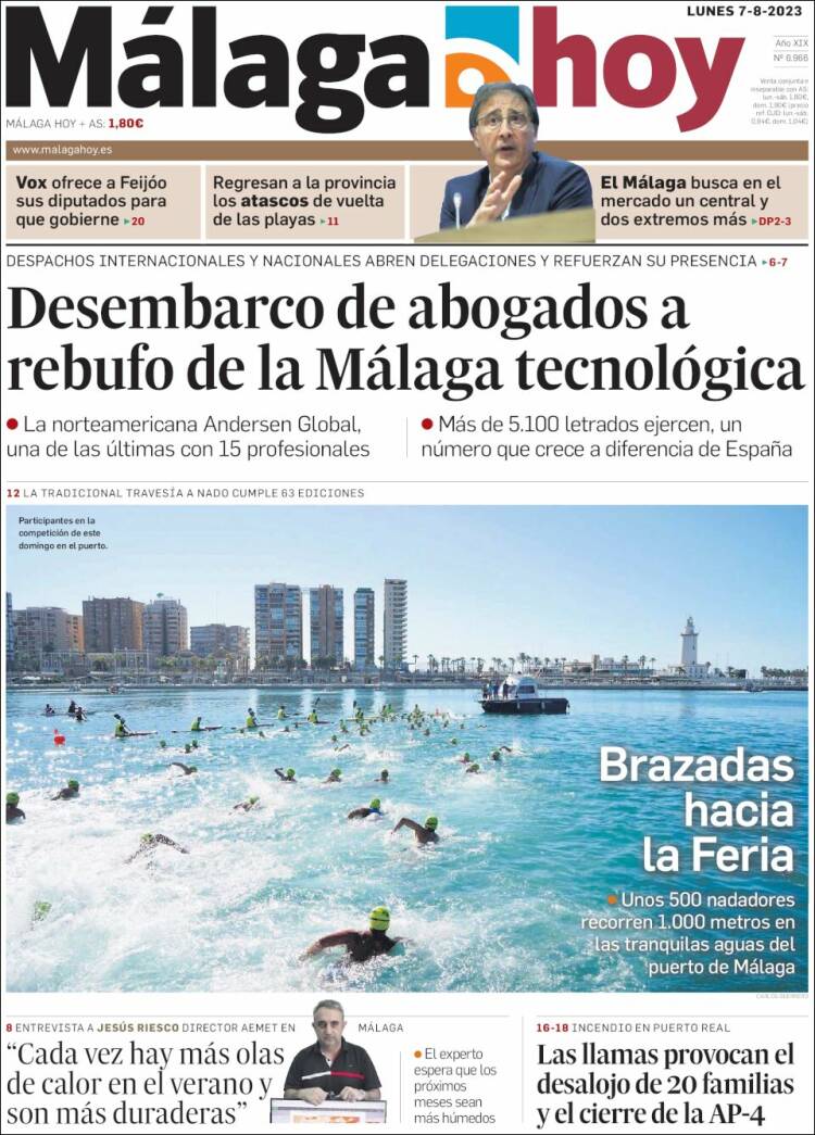 Portada de Málaga Hoy (España)