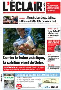 Portada de L'Eclair des Pyrénées (Francia)