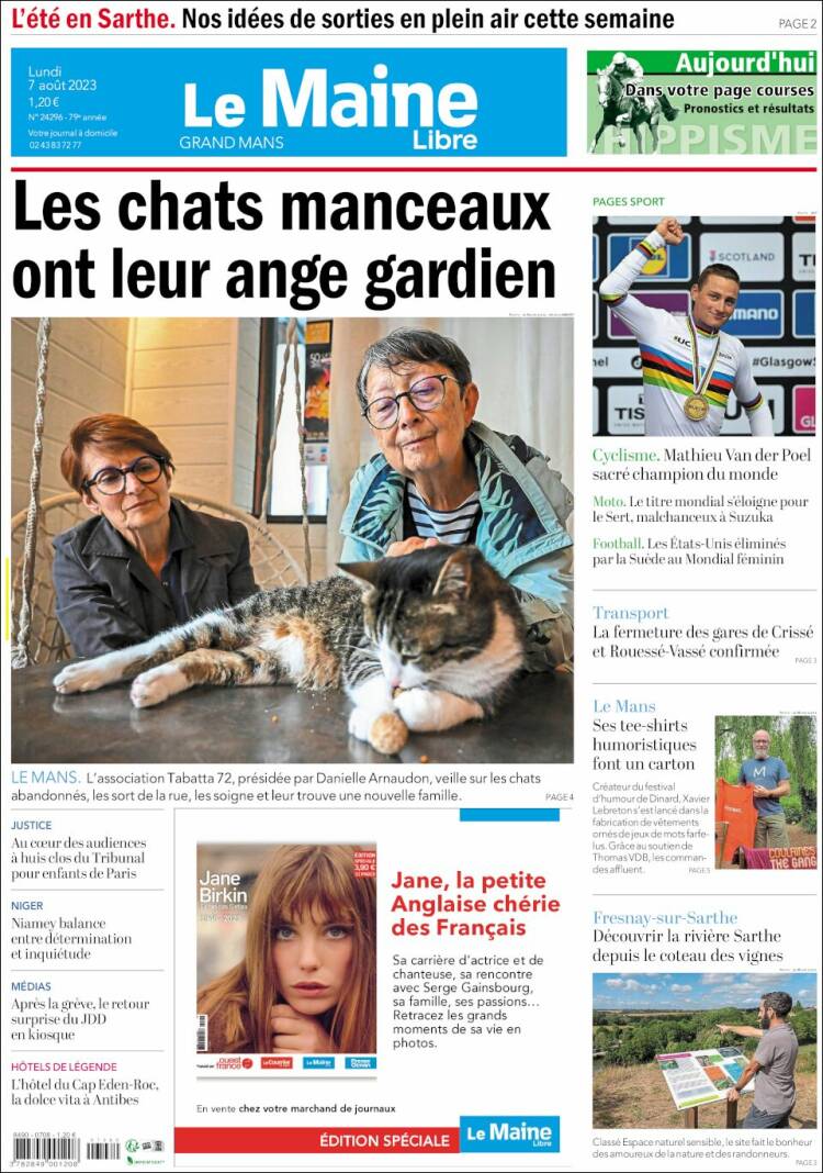 Portada de Le Maine Libre (Francia)