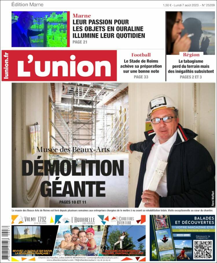 Portada de L'Union (Francia)