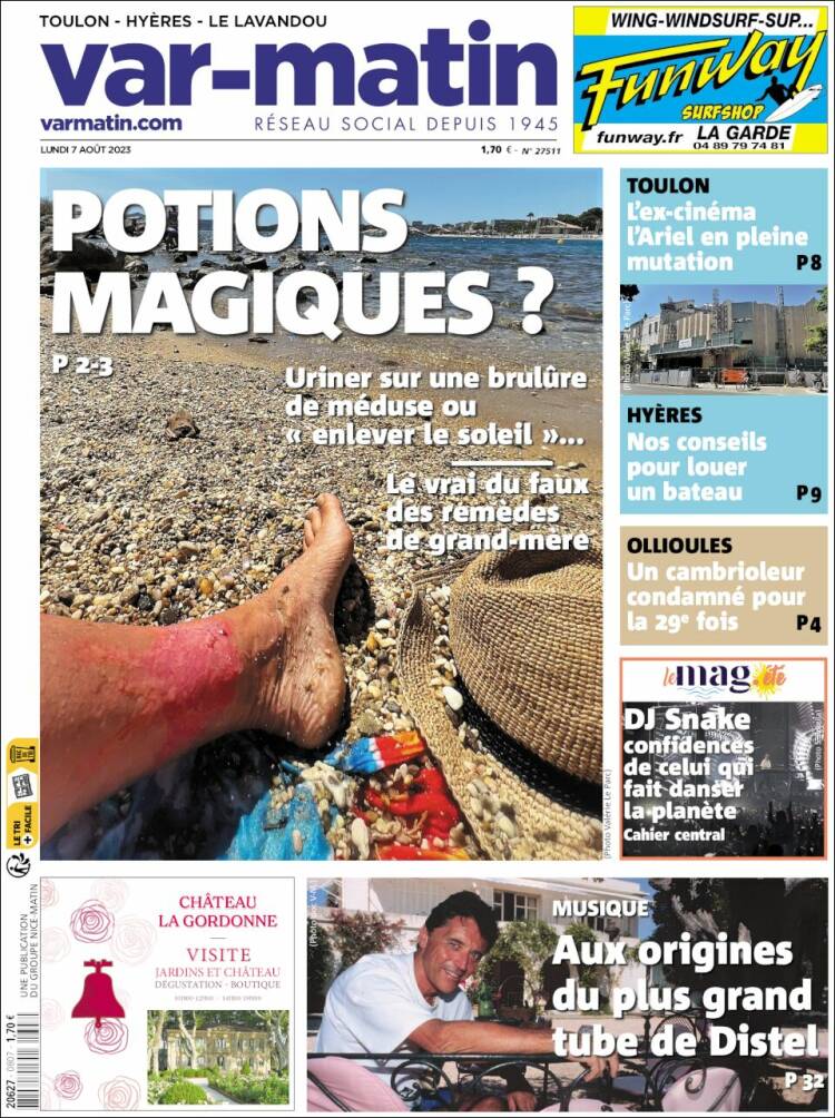 Portada de Var-Matin (Francia)