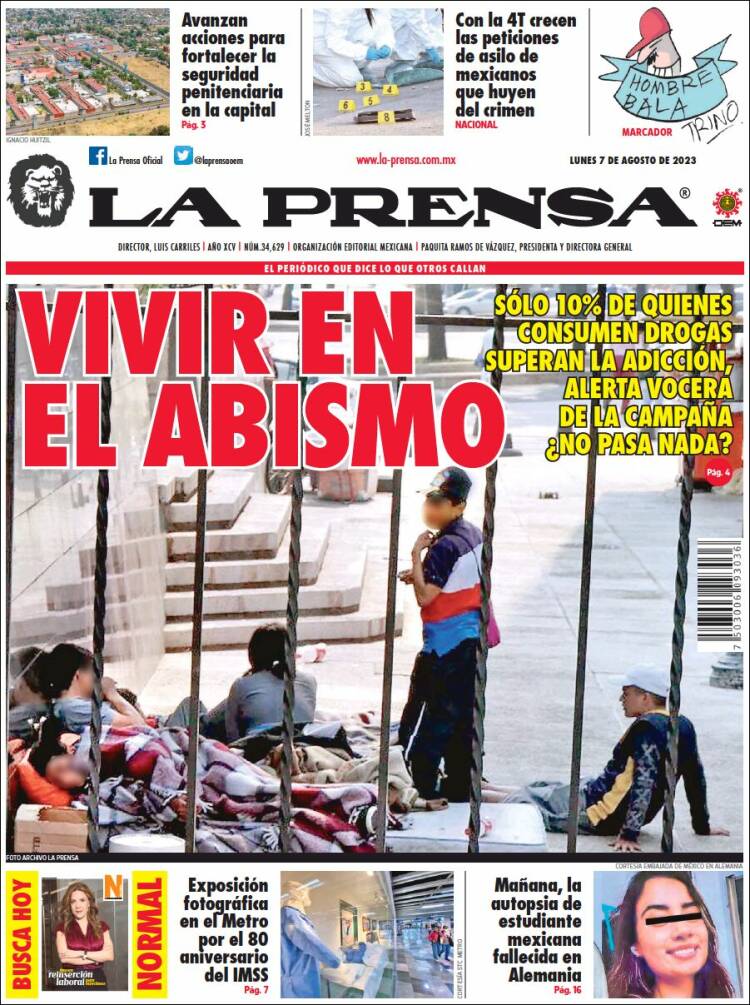 Portada de La Prensa (M&eacute;xico)
