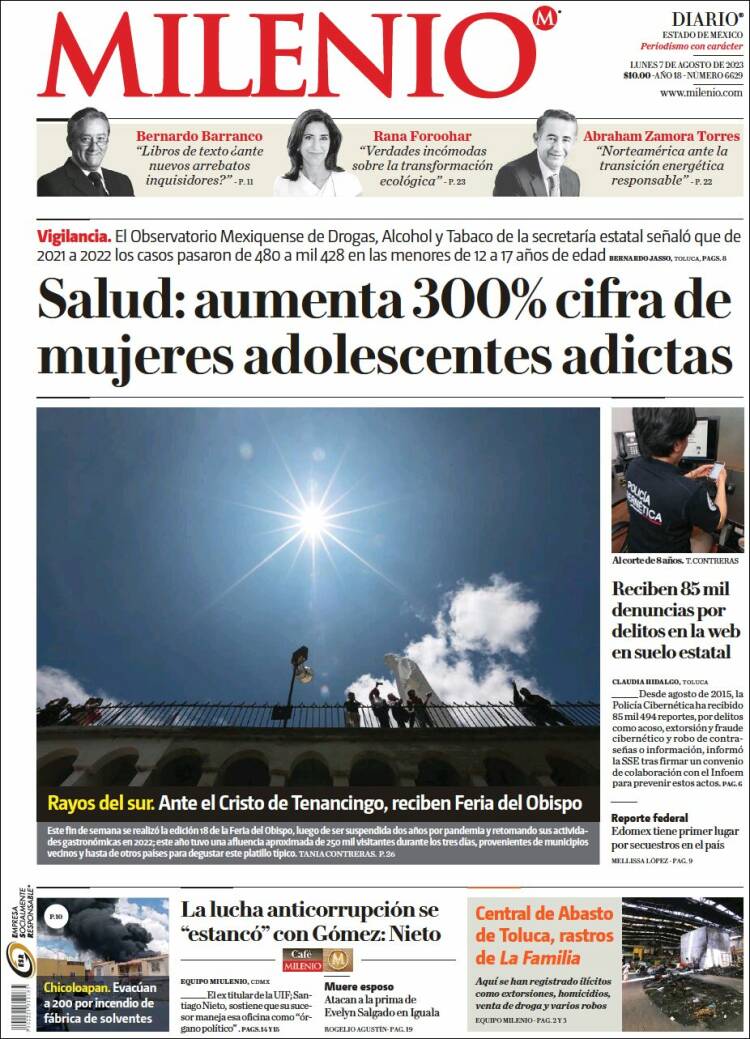 Portada de Milenio - Estado de México (M&eacute;xico)