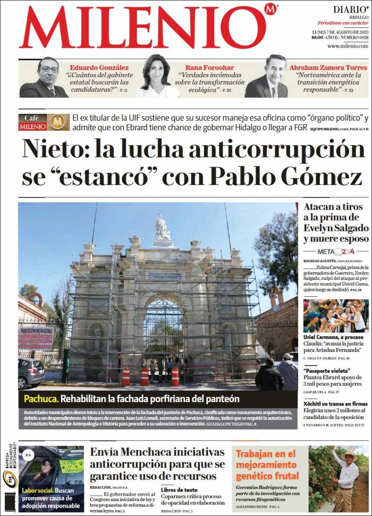 Portada de Milenio de Hidalgo (M&eacute;xico)