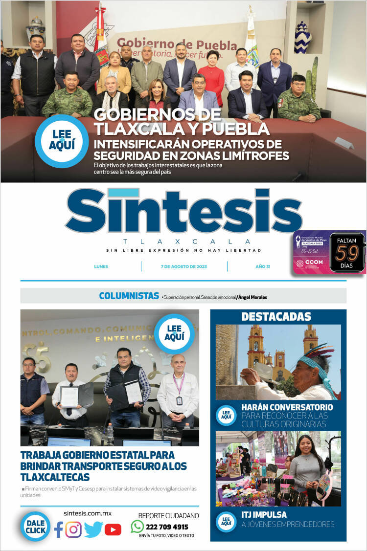 Portada de Síntesis de Tlaxcala (M&eacute;xico)