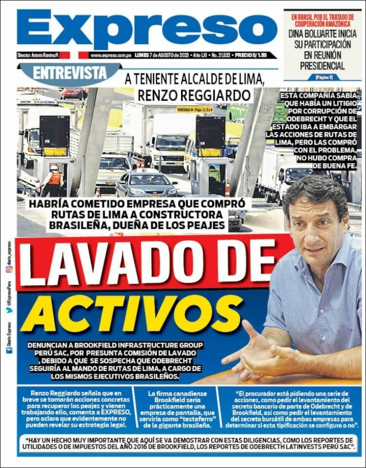 Portada de Expreso (Perú)