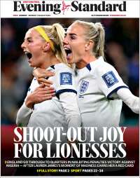 Portada de Evening Standard (Reino Unido)