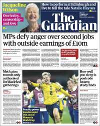 Portada de The Guardian (Reino Unido)