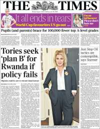 Portada de The Times (Reino Unido)