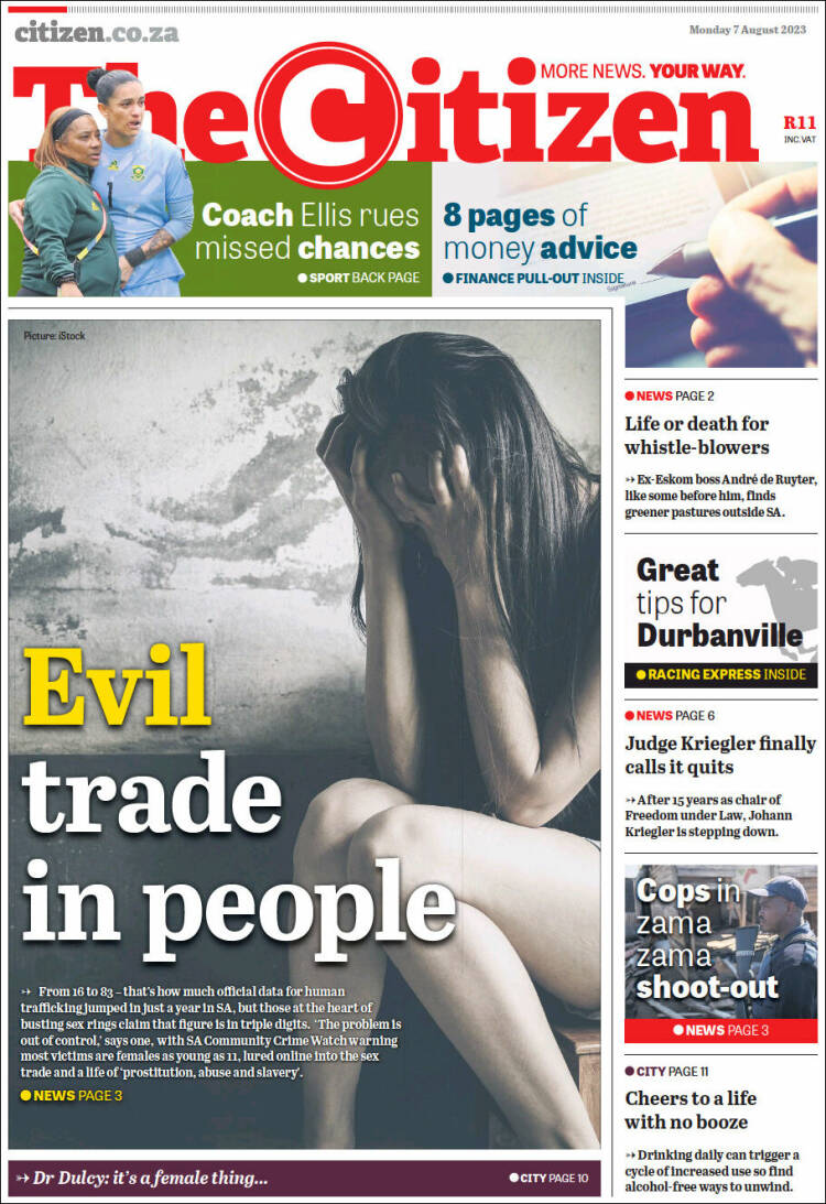 Portada de The Citizen (Sud&aacute;frica)