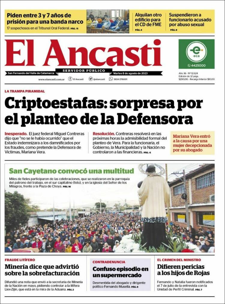 Portada de El Ancasti (Argentina)