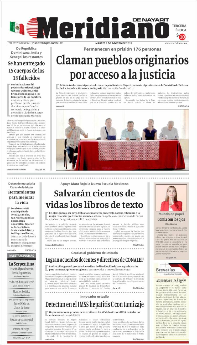 Portada de Meridiano (M&eacute;xico)