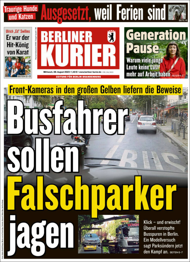 Portada de Berliner Kurier - Startseite BK (Alemania)