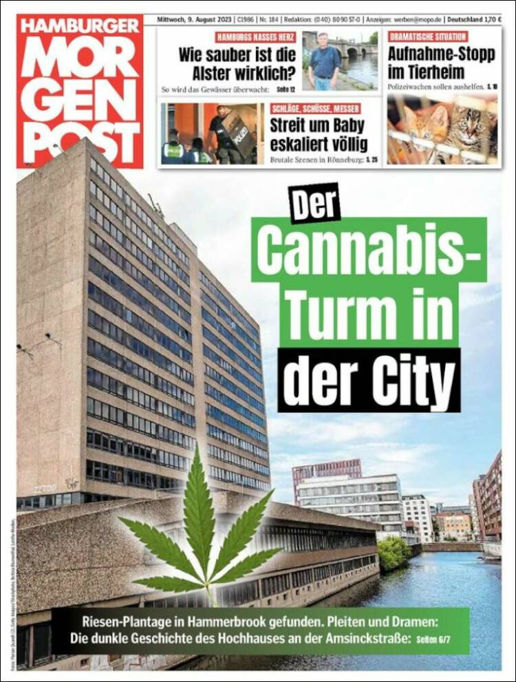 Portada de Hamburger Morgenpost  (Alemania)