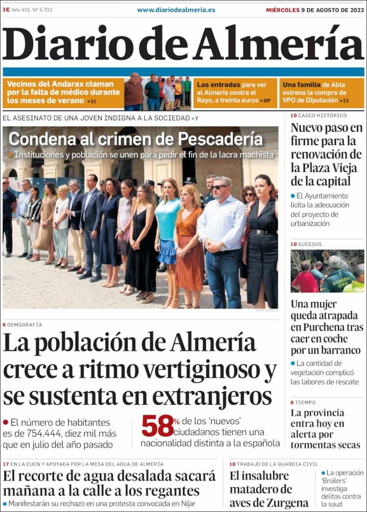 Portada de Diario de Almería (Espa&ntilde;a)