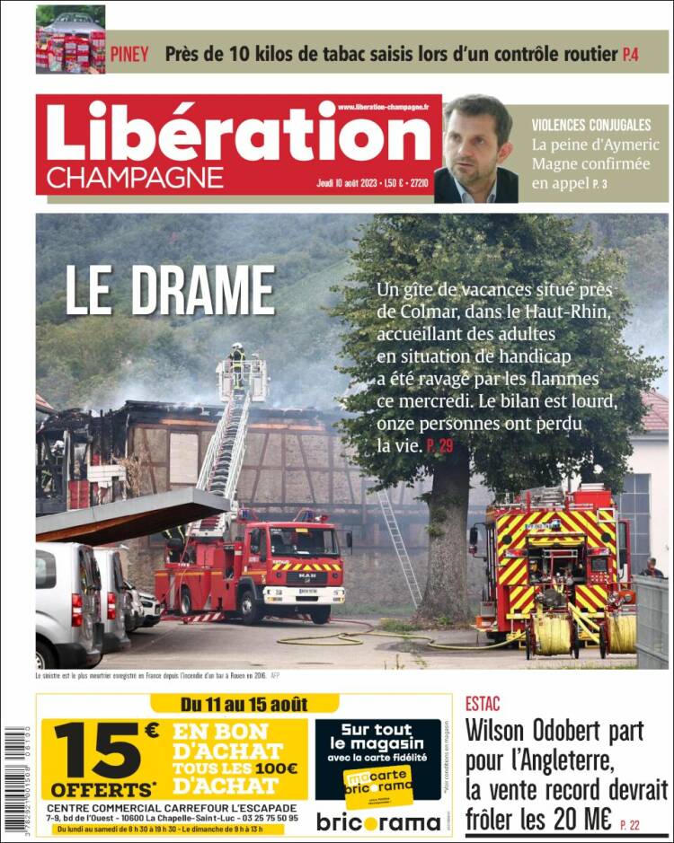 Portada de Libération Champagne (Francia)