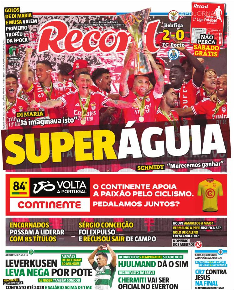 Portada de Record (Portugal)