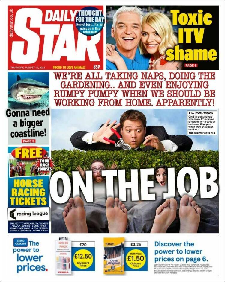 Portada de Daily Star (Reino Unido)