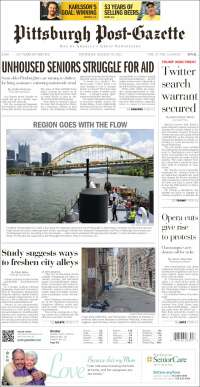 Portada de Pittsburgh Post-Gazette (USA)