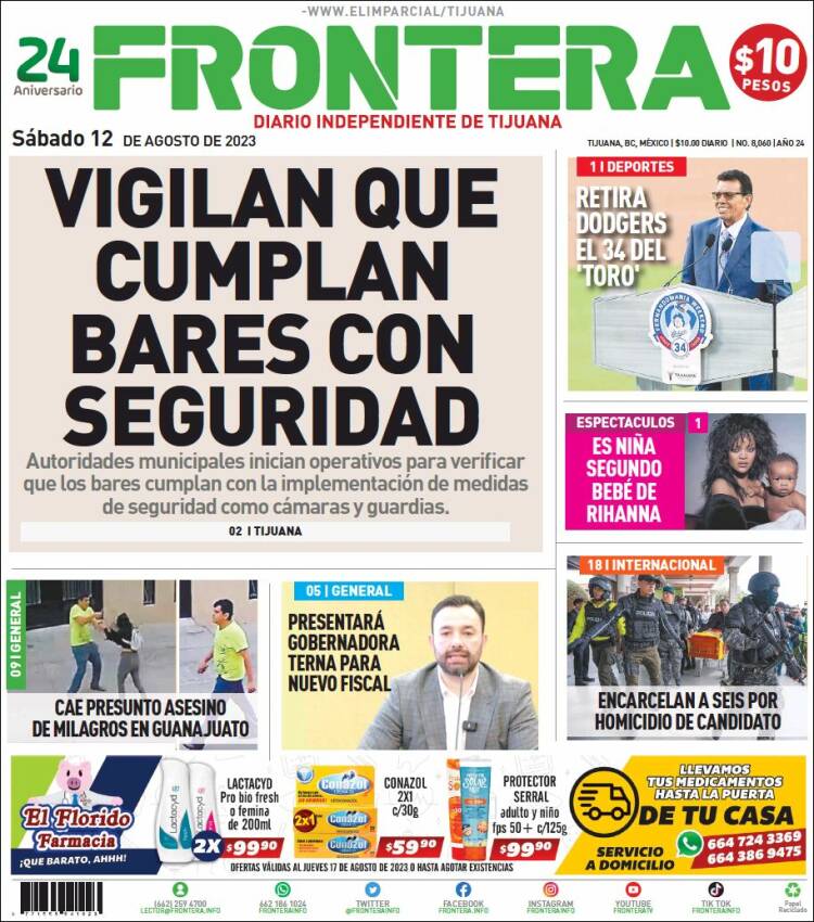 Portada de Frontera (México)