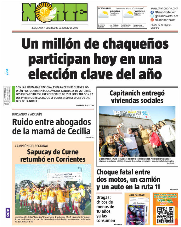 Portada de Diario Norte (Argentina)