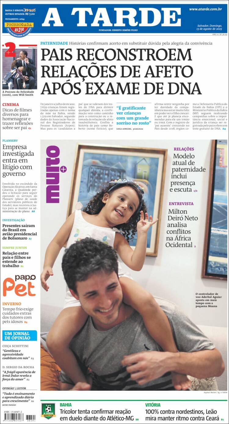 Portada de Diário A Tarde (Brasil)