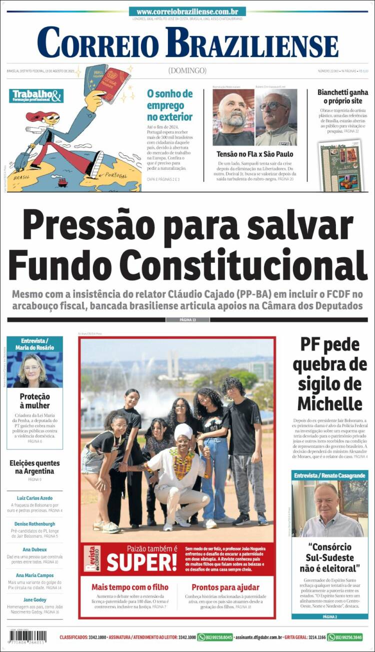 Portada de Correio Braziliense (Brasil)