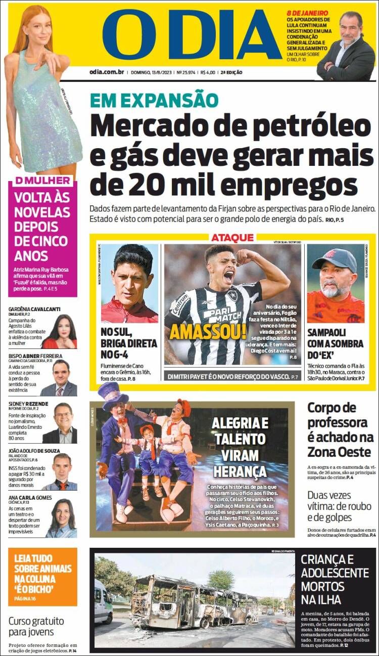 Portada de O Dia (Brasil)