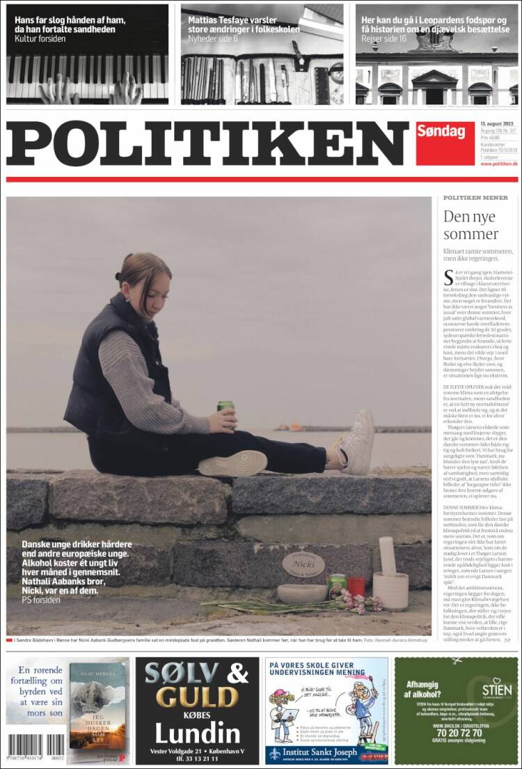 Portada de Politiken (Dinamarca)