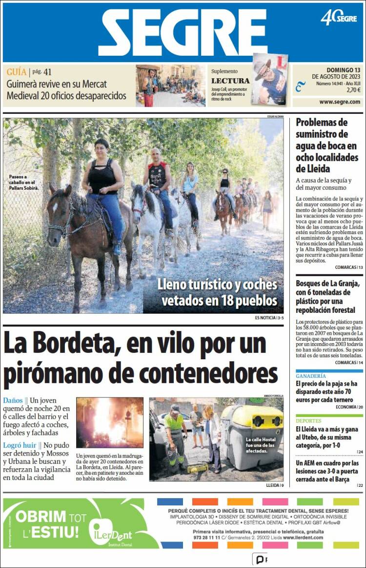 Portada de Segre  (España)