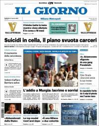 Portada de Il Giorno (Italia)