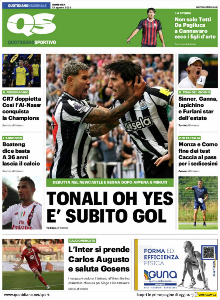 Portada de Quotidiano Sportivo (Italia)