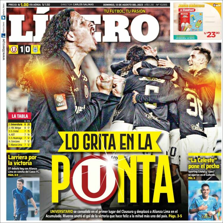 Portada de Líbero (Per&uacute;)