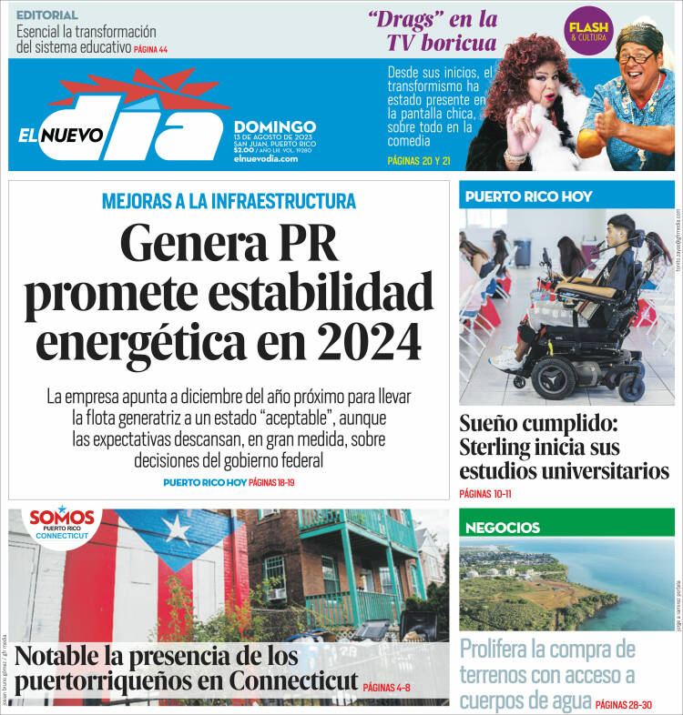 Portada de El Nuevo Día (Puerto Rico)