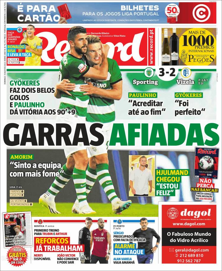 Portada de Record (Portugal)