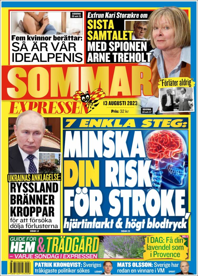Portada de Expressen (Suecia)