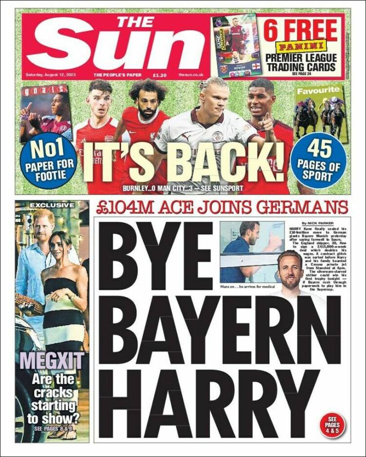 Portada de The Sun (Reino Unido)