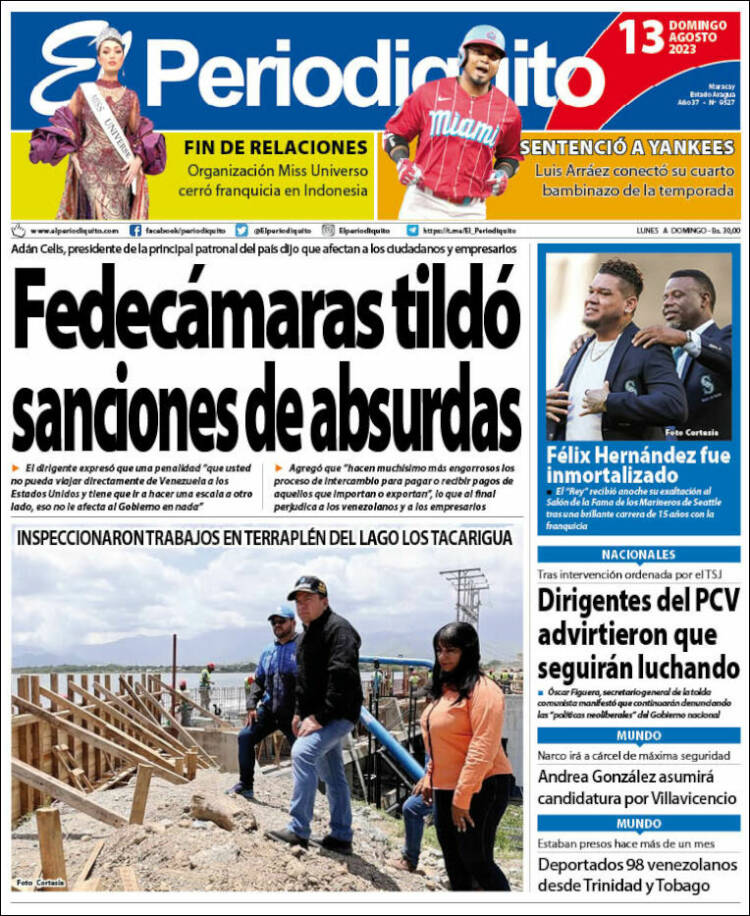 Portada de Periodiquito de Aragua (Venezuela)