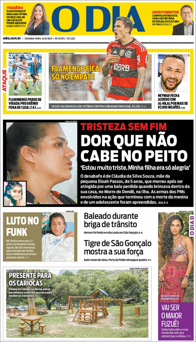 Portada de O Dia (Brasil)