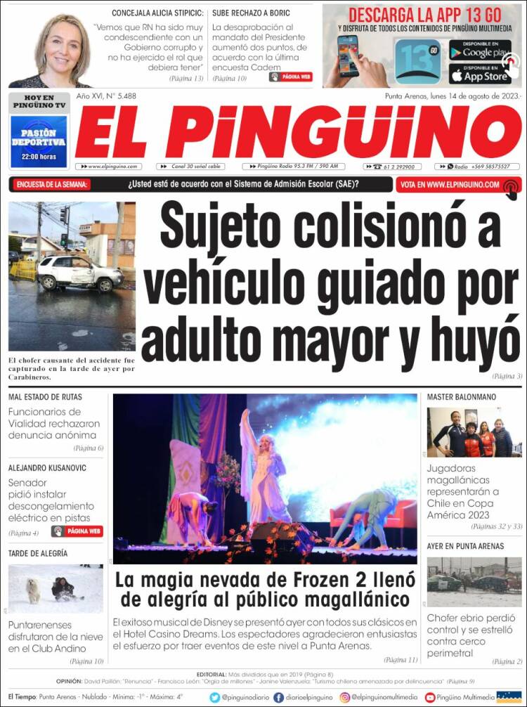 Portada de El Pingüino (Chile)