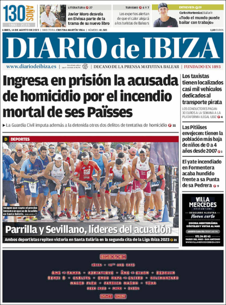 Portada de Diario de Ibiza (España)