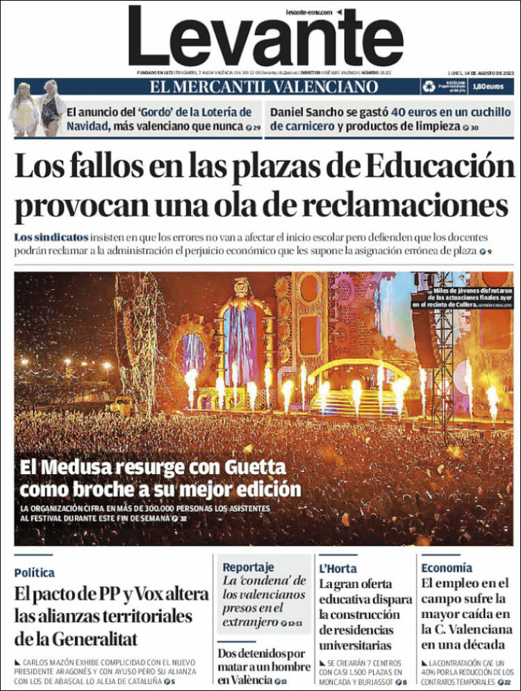 Portada de Levante (España)