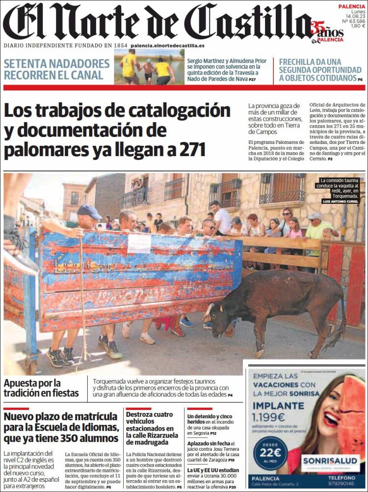 Portada de Norte de Castilla - Palencia (España)