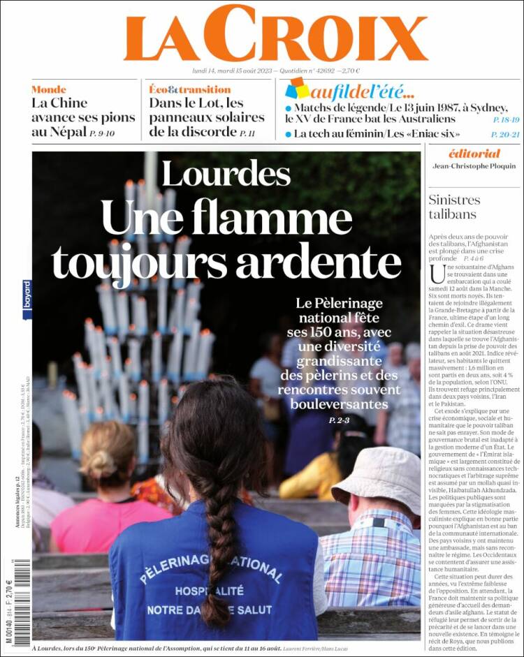 Portada de La Croix (Francia)