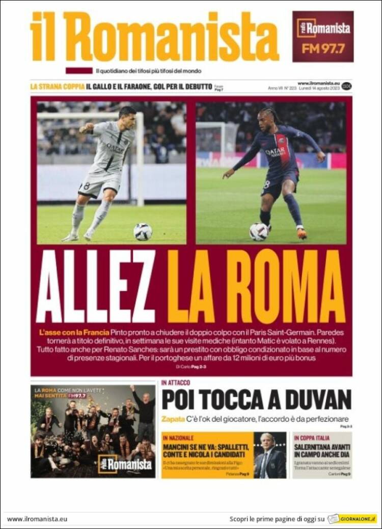 Portada de Romanista (Italia)