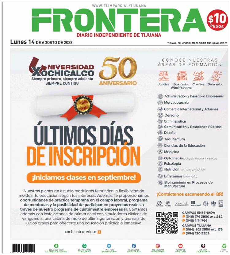 Portada de Frontera (M&eacute;xico)